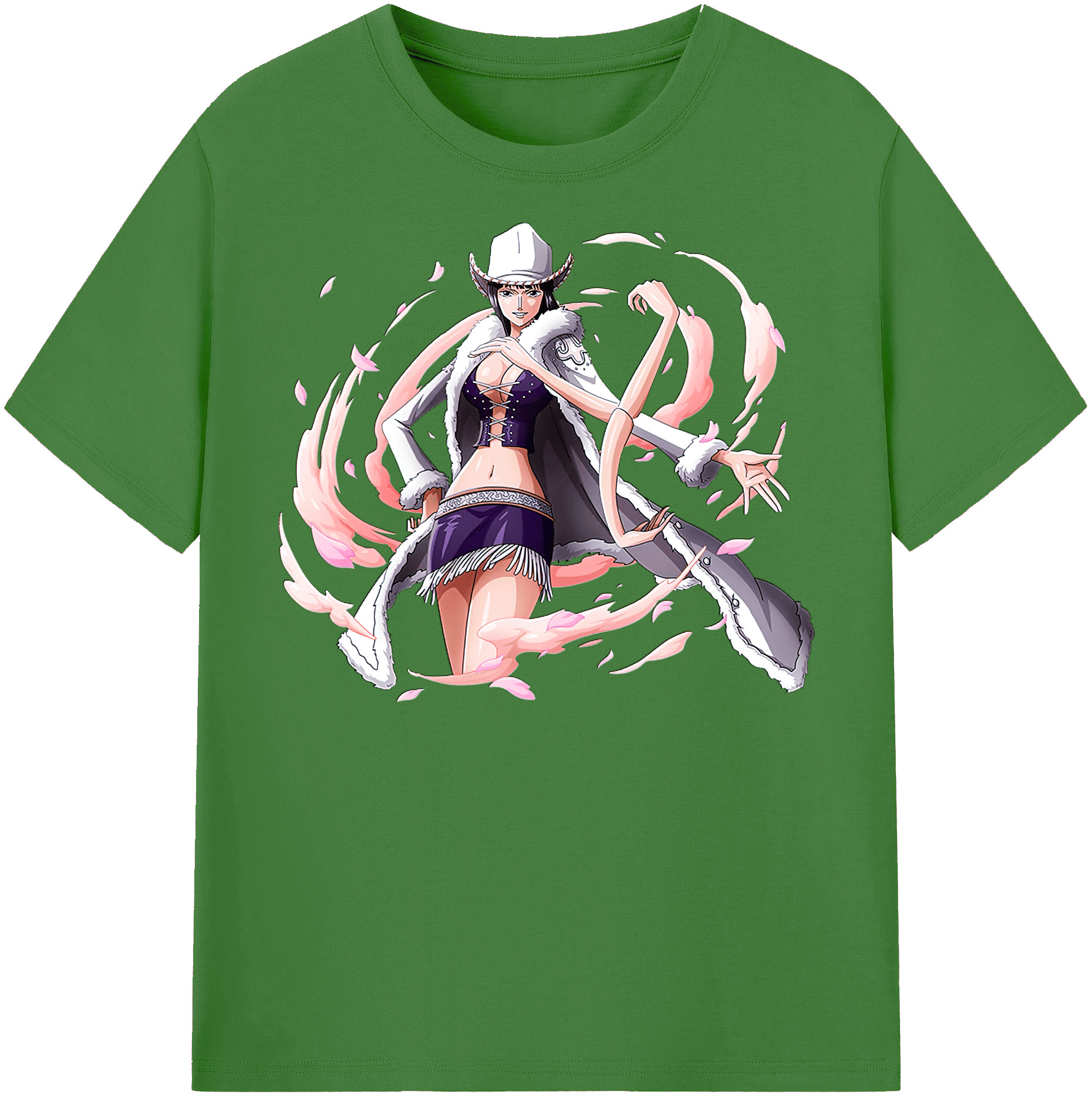 ワンピース ニコ・ロビン ONE PIECE Nico Robin レディースカジュアルプリントTシャツ（綿100％）